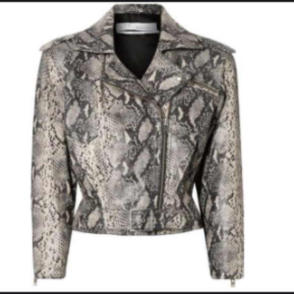 IRO Perrio snake leather jacket FR 36 NEW $1995! - Picture 1 of 7